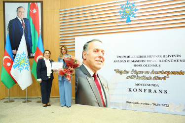 Azərbaycan xalqının ümummilli lideri Heydər Əliyevin anadan olmasının 100 illik yubileyinə həsr olunmuş “Heydər Əliyev və Azərbaycanda milli intibah dövrü” mövzusunda konfrans