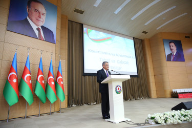 01 oktyabr 2025-ci il tarixində Binəqədi rayonunda fəaliyyət göstərən orta ümumtəhsil müəssisələrində təhsil ilinin yekunlarına və 5 Oktyabr - “Beynəlxalq Müəllim Günü”nə həsr olunmuş “Konstitusiya və Suverenlik İli: Təhsil və Gələcək Nəsillər” adlı təhsil konfransı