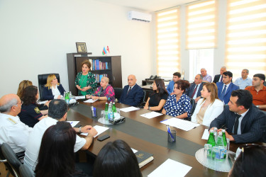 Binəqədi Rayon İcra Hakimiyyəti yanında Gender zorakılığı və uşaqlara qarşı zorakılıq üzrə monitorinq qrupunun tərkibində yaradılmış işçi qrupun üzvlərinin iştirakı ilə tədbir