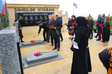 Vətən müharibəsi şəhidləri - gizir Nicat Şahin oğlu Səmədov, əsgər Cavid Telman oğlu Paşazadə və Elçin Yunus oğlu Bağırovun şəhadətlərinin ikinci ildönümü ilə əlaqədar anım mərasimi