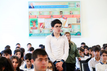 28 noyabr 2025-ci il tarixində 182 № li tam orta məktəbdə "Narkotiksiz gələcək naminə!” mövzusunda növbəti maarifləndirici tədbir