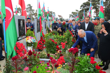 Vətən müharibəsi şəhidi, baş leytenant Elçin Əvəz oğlu Əzizovun şəhadətinin ikinci ildönümü münasibətilə anım mərasimi