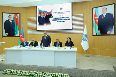 12 sentyabr 2026-cı il tarixində Yeni Azərbaycan Partiyası (YAP) Binəqədi rayon təşkilatının XI konfransı