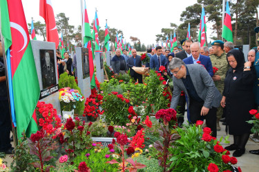 Vətən müharibəsi şəhidi, baş leytenant Elçin Əvəz oğlu Əzizovun şəhadətinin ikinci ildönümü münasibətilə anım mərasimi