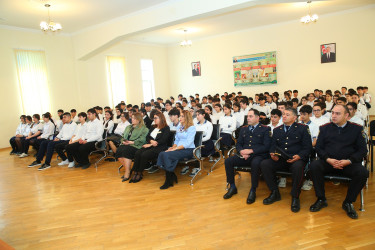 28 noyabr 2025-ci il tarixində 182 № li tam orta məktəbdə "Narkotiksiz gələcək naminə!” mövzusunda növbəti maarifləndirici tədbir