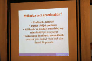 28 noyabr 2025-ci il tarixində 182 № li tam orta məktəbdə "Narkotiksiz gələcək naminə!” mövzusunda növbəti maarifləndirici tədbir