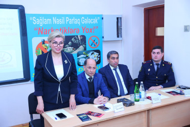 16 yanvar 2026-cı il tarixində Binəqədi rayonu 283 № li tam orta məktəbdə valideynlərin iştirakı ilə “Narkomanlığa qarşı mübarizədə ailələrin rolu” mövzusunda maarifləndirici görüş