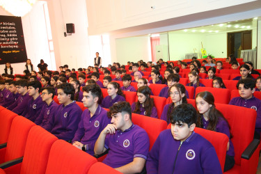 12 noyabr 2025-ci il tarixində “Era” tam orta ümumtəhsil məktəbində "Narkotiksiz gələcək naminə” mövzusunda görüş