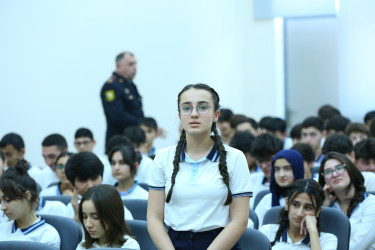 17 dekabr 2025-ci il tarixdə 313 № li tam orta məktəbdə "Narkotiksiz gələcək naminə” mövzusunda maarifləndirici görüş