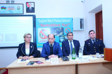 16 yanvar 2026-cı il tarixində Binəqədi rayonu 283 № li tam orta məktəbdə valideynlərin iştirakı ilə “Narkomanlığa qarşı mübarizədə ailələrin rolu” mövzusunda maarifləndirici görüş