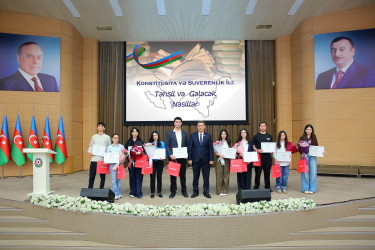 01 oktyabr 2025-ci il tarixində Binəqədi rayonunda fəaliyyət göstərən orta ümumtəhsil müəssisələrində təhsil ilinin yekunlarına və 5 Oktyabr - “Beynəlxalq Müəllim Günü”nə həsr olunmuş “Konstitusiya və Suverenlik İli: Təhsil və Gələcək Nəsillər” adlı təhsil konfransı
