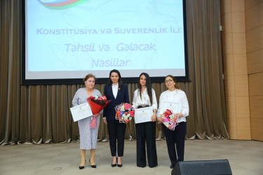 01 oktyabr 2025-ci il tarixində Binəqədi rayonunda fəaliyyət göstərən orta ümumtəhsil müəssisələrində təhsil ilinin yekunlarına və 5 Oktyabr - “Beynəlxalq Müəllim Günü”nə həsr olunmuş “Konstitusiya və Suverenlik İli: Təhsil və Gələcək Nəsillər” adlı təhsil konfransı