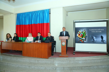 02 iyun 2025-ci il tarixində 182 nömrəli tam orta məktəbdə 26 İyun-Narkomaniya və Narkobiznesə qarşı Beynəlxalq Mübarizə Gününə həsr olunmuş "Narkotiksiz gələcək naminə!” mövzusunda növbəti maarifləndirici tədbir keçirildi