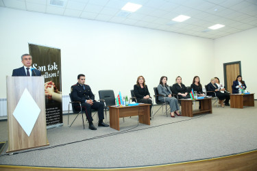 23 oktyabr 2025-ci il tarixində “Konstitusiya və Suverenlik İli” çərçivəsində Binəqədi rayonu 335 № li tam orta məktəbdə çətin həyat şəraitində olan yetkinlik yaşına çatmayanlar üçün sosial reabilitasiya və cəmiyyətə inteqrasiyası ilə bağlı tədbirlərin gücləndirilməsi, onlara tibbi və psixolojin dəstəyin göstərilməsi məqsədilə “Sən tək deyilsən!” mövzusunda maarifləndirici tədbir