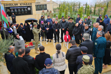 Vətən müharibəsi şəhidləri - gizir Nicat Şahin oğlu Səmədov, əsgər Cavid Telman oğlu Paşazadə və Elçin Yunus oğlu Bağırovun şəhadətlərinin ikinci ildönümü ilə əlaqədar anım mərasimi