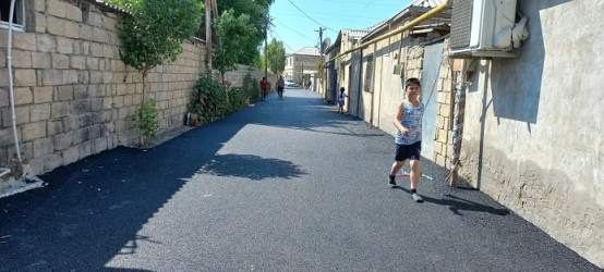 Binəqədi rayonunda Tədbirlər Planına uyğun olaraq mərhələli şəkildə asfaltlama işləri davam etdirilir