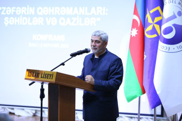 3 noyabr 2025-ci il tarixində “İdrak” liseyində 8 Noyabr-Zəfər Gününün beşinci ildönümünə həsr olunmuş "Zəfərin qəhrəmanları: şəhidlər və qazilər" adlı tədbir