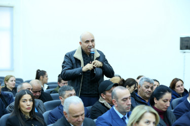 08 yanvar 2026-cı il tarixində Binəqədi Rayon İcra Hakimiyyətinin başçısı Elxan Allahverdiyevin Xocəsən qəsəbə sakinləri ilə səyyar qəbulu