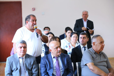 04 sentyabr 2025-ci il tarixində Binəqədi Rayon İcra Hakimiyyətinin başçısı Elxan Allahverdiyevin M.Ə.Rəsulzadə qəsəbə sakinləri ilə səyyar qəbulu