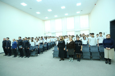 17 dekabr 2025-ci il tarixdə 313 № li tam orta məktəbdə "Narkotiksiz gələcək naminə” mövzusunda maarifləndirici görüş