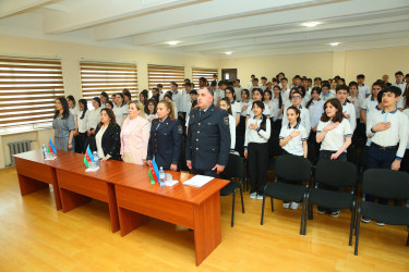 16 may 2025-ci il tarixində 267 № li  məktəb-liseydə “Erkən nigah problemi və onun fəsadları” mövzusunda maarifləndirmə tədbiri