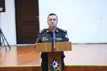 28 oktyabr 2025-ci il tarixində “Konstitusiya və Suverenlik İli” çərçivəsində Fövqəladə Hallar Nazirliyinin Mülki Müdafiə Qoşunlarında 8 Noyabr-“Zəfər Günü”nün beşilliyi münasibətilə tədbir