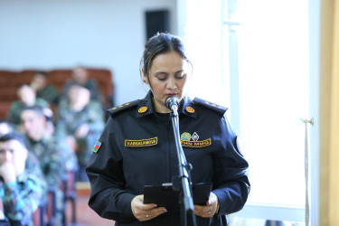 28 oktyabr 2025-ci il tarixində “Konstitusiya və Suverenlik İli” çərçivəsində Fövqəladə Hallar Nazirliyinin Mülki Müdafiə Qoşunlarında 8 Noyabr-“Zəfər Günü”nün beşilliyi münasibətilə tədbir