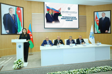 12 sentyabr 2026-cı il tarixində Yeni Azərbaycan Partiyası (YAP) Binəqədi rayon təşkilatının XI konfransı