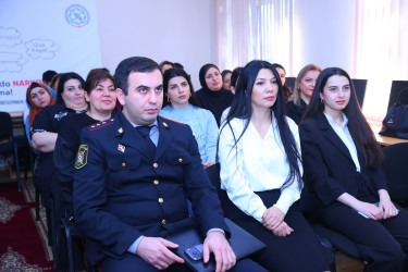 16 yanvar 2026-cı il tarixində Binəqədi rayonu 283 № li tam orta məktəbdə valideynlərin iştirakı ilə “Narkomanlığa qarşı mübarizədə ailələrin rolu” mövzusunda maarifləndirici görüş