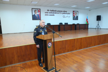 28 oktyabr 2025-ci il tarixində “Konstitusiya və Suverenlik İli” çərçivəsində Fövqəladə Hallar Nazirliyinin Mülki Müdafiə Qoşunlarında 8 Noyabr-“Zəfər Günü”nün beşilliyi münasibətilə tədbir