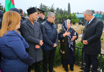 Vətən müharibəsi şəhidləri - çavuş, hərbi feldşer Arəstə Kərim qızı Baxışova və əsgər Rövşən Kazım oğlu Hüseynovun şəhadətlərinin ikinci ildönümü, Ermənistan silahlı qüvvələrinin təxribatı nəticəsində şəhid olan hərbi qulluqçular Vadim Alik oğlu Qocayev və Amin Rasim oğlu Qəfərlinin 40 mərasimi ilə əlaqədar anım tədbirləri