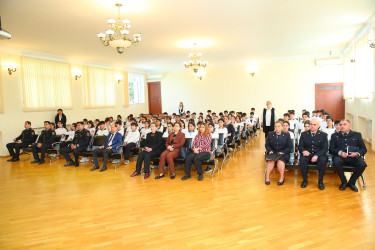 06 may 2025-ci il tarixdə 135 nömrəli tam orta məktəbdə "Narkotiksiz gələcək naminə” mövzusunda görüş