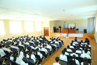 08 may 2025-ci il tarixdə 246 nömrəli məktəb-liseydə "Narkotiksiz gələcək naminə” mövzusunda görüş