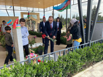 Vətən müharibəsi şəhidi Arəstə Baxışovanın doğum günü ilə əlaqədar məzarının ziyarəti