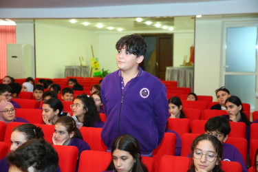 12 noyabr 2025-ci il tarixində “Era” tam orta ümumtəhsil məktəbində "Narkotiksiz gələcək naminə” mövzusunda görüş