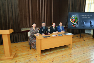 27 noyabr 2025-ci il tarixində 144 № li tam orta məktəbdə "Narkotiksiz gələcək naminə!” mövzusunda növbəti maarifləndirici tədbir