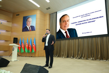 08 may 2026-cı il tarixində “Şəhərsalma və Memarlıq İli” çərçivəsində Binəqədi  rayonunda Ümummilli Lider Heydər Əliyevin anadan olmasının 103-cü ildömümünə həsr olunmuş “TARİXİN, LİDERLİYİN VƏ XİLASKARLIĞIN HEYDƏR ƏLİYEV ZİRVƏSİ" adlı tədbir