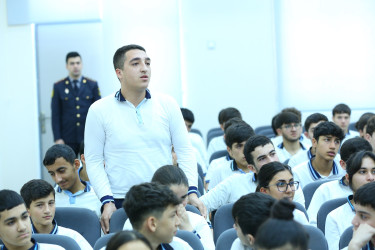 17 dekabr 2025-ci il tarixdə 313 № li tam orta məktəbdə "Narkotiksiz gələcək naminə” mövzusunda maarifləndirici görüş