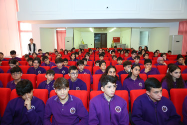 12 noyabr 2025-ci il tarixində “Era” tam orta ümumtəhsil məktəbində "Narkotiksiz gələcək naminə” mövzusunda görüş