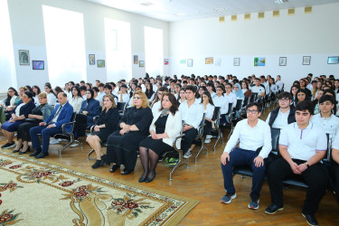 Binəqədi rayonu 297 saylı tam orta məktəbdə "Narkotiksiz gələcək naminə!” mövzusunda maarifləndirici tədbir