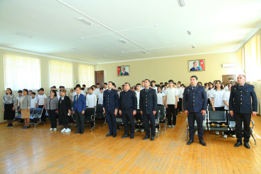 08 may 2025-ci il tarixdə 246 nömrəli məktəb-liseydə "Narkotiksiz gələcək naminə” mövzusunda görüş